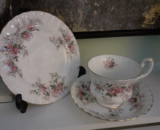 Vintage Royal Albert Bone China Tee Trio Lavender Rose Made in England