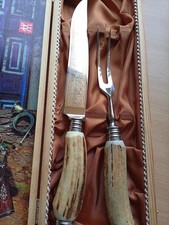 Knife Altes Messer Set Solingen Zwilling Henckels Jäger Besteck  Hirschhorn NEU 