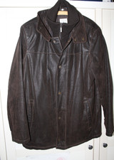 Tom Tailor Lederjacke Herren Gr. XL  braun Jacke mit Reißverschluss Innentaschen