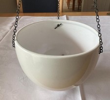 TOP  Blumenampel mit Kette weiß