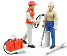 Bruder Bworld Figuren Bauarbeiter Männer Mann Autos Traktor Frau Figur DHL Bauer