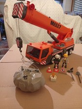 Playmobil Baustelle 9046 Schwerlast-Mobilkran MAXX7 Orange kleines Blinklicht