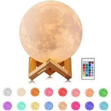 3D Mondlampe 16 Farben mit