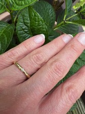 Niessing Ring + 585 Gelbgold + 1 kleiner Diamant  *** Gr. 52 ***