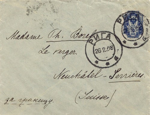 Lettland 1908 blau - k, ef