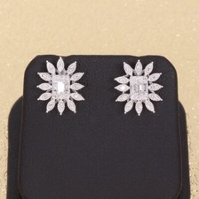 Wert 1990 € Brillant Diamant Ohrringe 585 14 Karat Weiß Gold