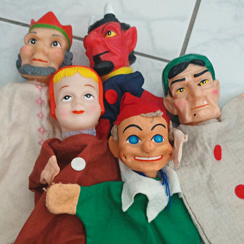 Handpuppen theater teufel - theater,