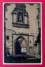 Künstler Steinzeichnung AK BAUTZEN 1913 Toreinfahrt zum Schloss Ortenb. ( 165981