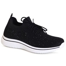Damen Glitzer Halbschuhe Light
