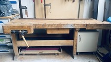 Original Ulmia Hobelbank, Historische Schreiberbank, massiv Buche