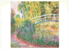 MONET Claude-Oscar (1840-1926) Kuenstlerkarte Japanische Bruecke Seerosen