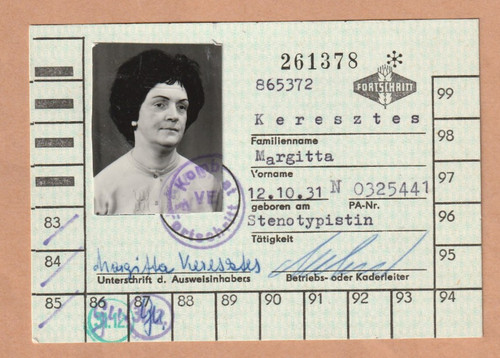 Ddr betriebsausweis kombinat - ddr,
