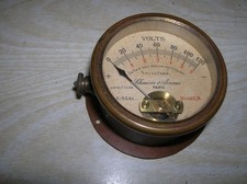 uraltes Volt Meßinstrument Chauvin & Arnoux Paris Messing