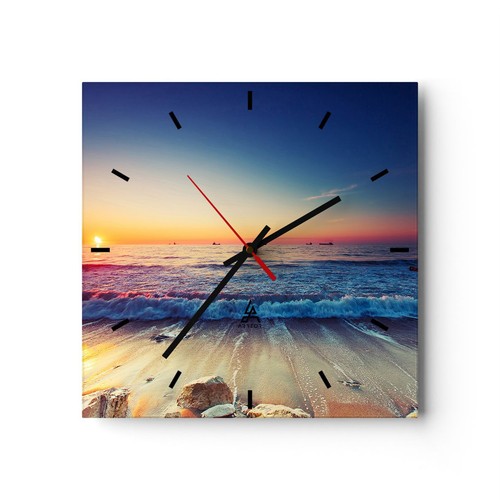 Modern wanduhr 30x30cm quadrat - wanduhr,