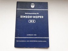 Original Betriebsanleitung Simson Moped SR 2 (Ausgabe 1959)