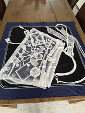 Hermes Seidentuch 90x90 please check in schwarz blau ungetragen