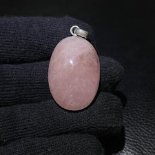 Großer Morganit Cabochon Anhänger 925 Silber Nr. 3954