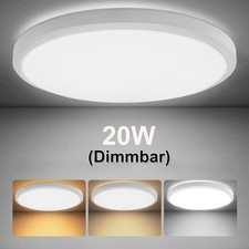 20W LED Deckenleuchte Deckenlampe Badezimmer Dimmbar Wohnzimmerlampe Küchenlampe