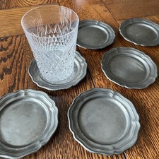 Zinn Untersetzer antik ca. 12