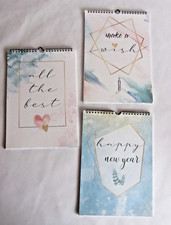 3 Stück OFFICETREE DIY Bastelkalender A4 im Aquarell Design "All The Best"