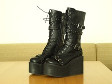 Stiefel Gr.37 Schwarz Plateau