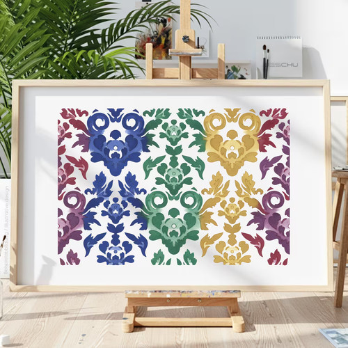 Ornamente muster v37 schablone - muster,