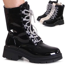 Damen Plateau Stiefeletten