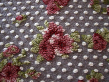 Musterwalk Rosen und Punkte auf grau Walkstoff Italien gemustert Walkloden Walk