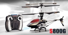 SYMA S800G RC-Hubschrauber rot, 4-Kanal, neuwertig, original verpackt, mit Fernb