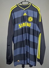 Original Chelsea FC London Trikot langarm 2009/2010 Blau Schwarz Gelb Samsung XL