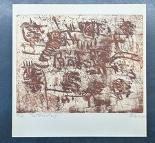 Gerhard Hoehme, Farbradierung, handsigniert, 34 x34 cm, 1962, WVZ Nr. 72