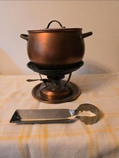 Feuerzangenbowle Set mit Kupfertopf, Stövchen, Feuerzange, Fondue