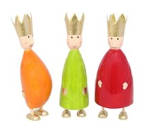 stimmungsvolle mittlere Dekofigur König zum stellen mit großer goldener Krone 