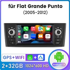 7'' Autoradio Android 14 Carplay Für Fiat Linea Grande Punto Nav GPS WIFI DAB FM