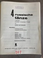 4 russische Tänze Enno Meyenburg Orchester Partitur + Stimmen Akkordeon Noten