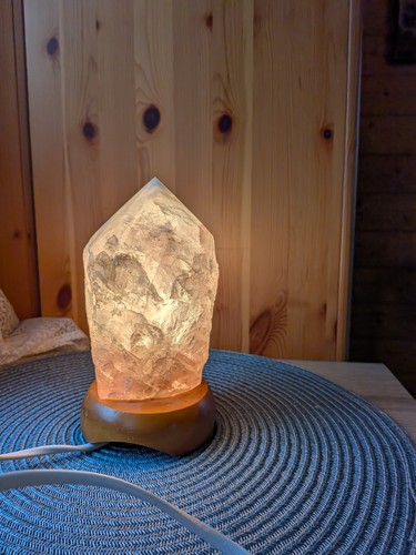 Edelstein lampe rosenquarz - ,