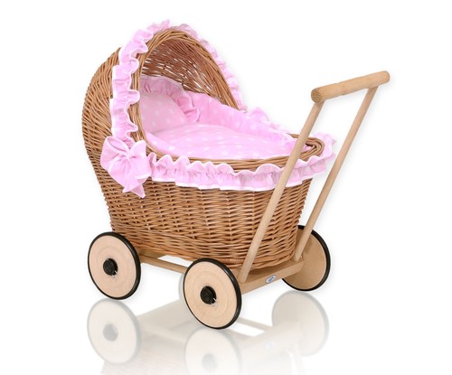 Puppenwagen aus korbgeflecht - aus,