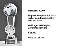 1 Glaspokal Weltkugel aus