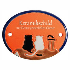 Keramikschild 8,5 x 6,5 cm
