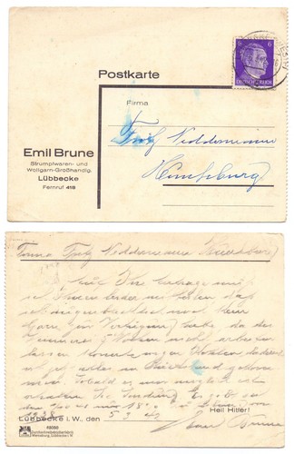 135957 postkarte emil brune - postkarte,