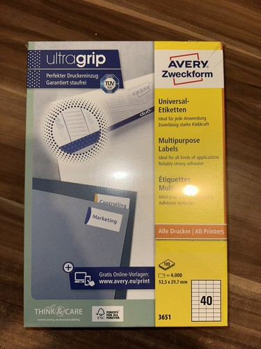 Avery zweckform 3651 - avery, zweckform®