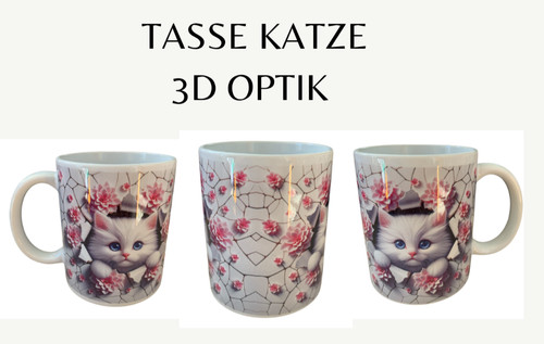Tasse becher katze 330 ml - tasse,