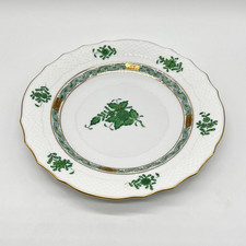 HEREND Ungarn • Apponyi • Porzellan Teller • grün • Vintage • Handbemalt • Antik