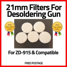 21 mm Entlötpistole Filter Ersatz - 5er Pack | für ZD915 & kompatibel