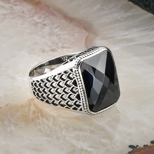Herren 925 sterlingsilber onyx - 925,
