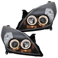 Scheinwerfer Angel Eyes für Opel Vectra C / Signum Facelift Bj. 05-08 Schwarz