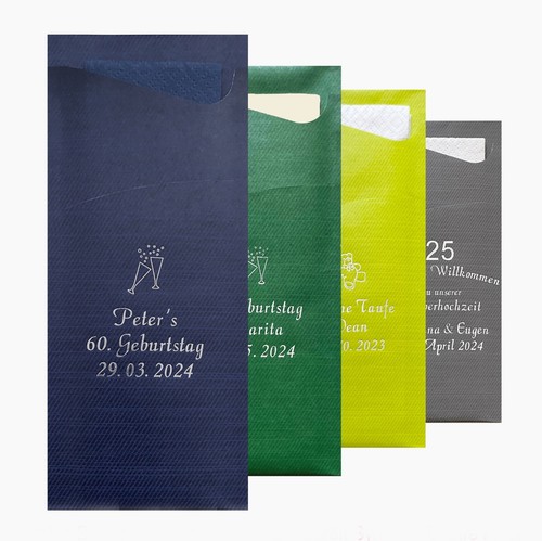 Bestecktaschen geburtstag - bestecktaschen,