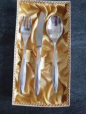 Auerhahn Kinderbesteck * Jugendbesteck, unbenutzt, OVP, Silber 90er 3-tlg