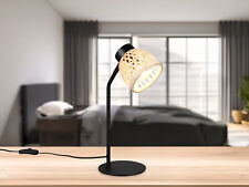 Skandinavische Schreibtischlampe gemütliche Korblampen aus Naturmaterialien 36cm