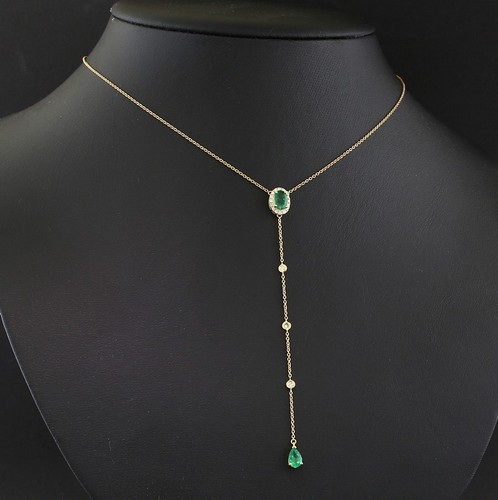 Smaragd brillant collier 750 - brillant,